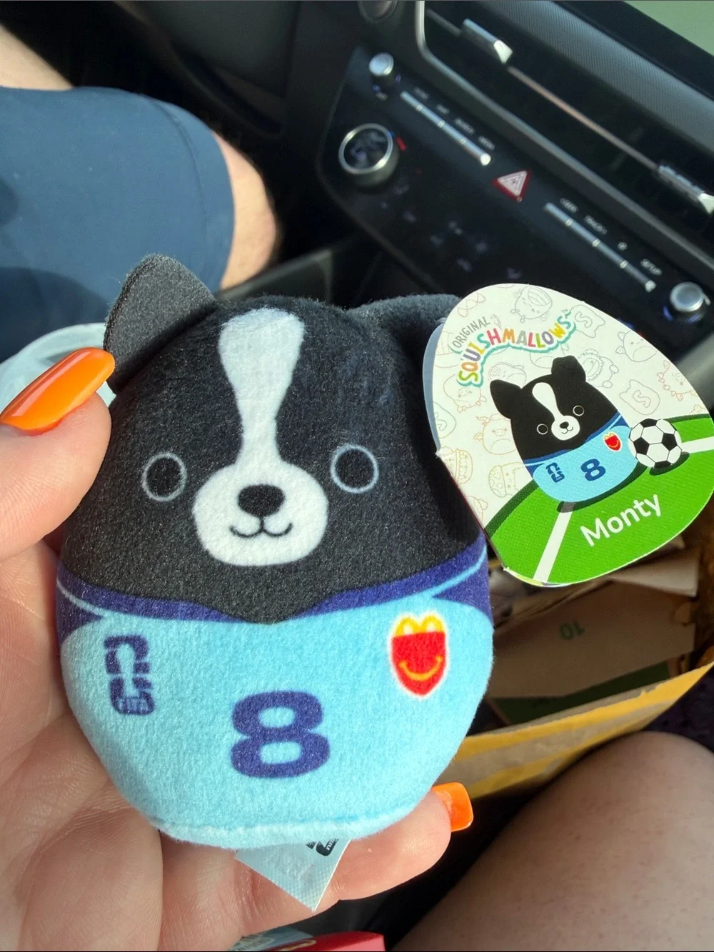 Squishmallows Monty Plush Box - Black, White, Teal